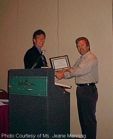 Paul Brown accepting Award at COFE-99